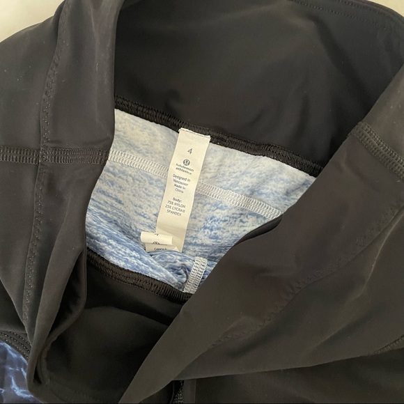 NEW lululemon reversible black and blue spandex shorts - Picture 4 of 5